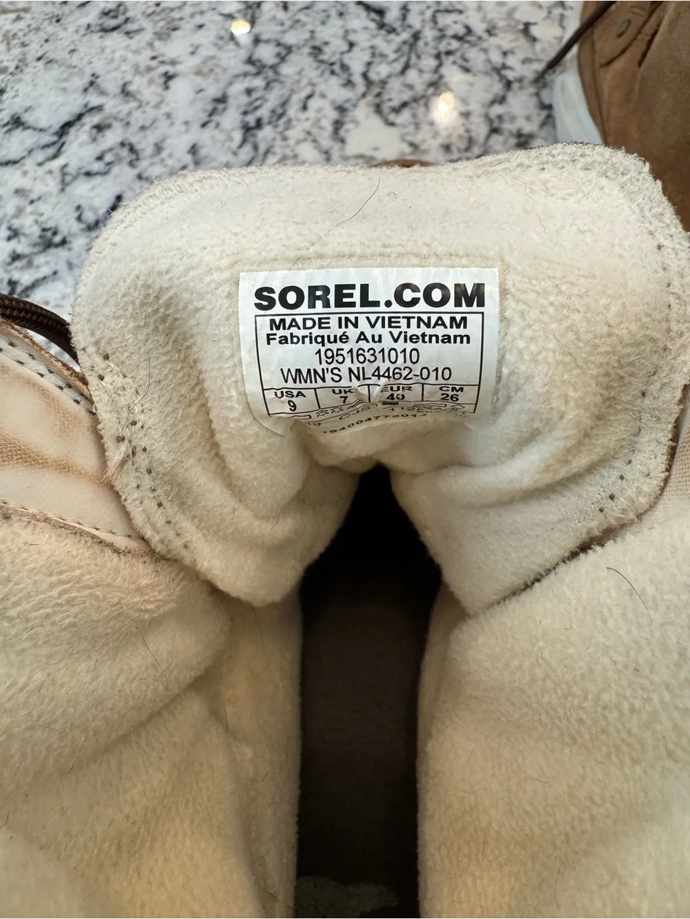 Sorel Explorer Joan Waterproof Suede Boots Brown Faux Fur Women’s 9
